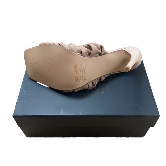 Oh Polly Heels Nude Step It Up Mules Sheer Mesh Women’s Size 42 / 9 - Picture 2 of 6